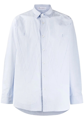 JW Anderson tonal applique buttoned shirt - Blue