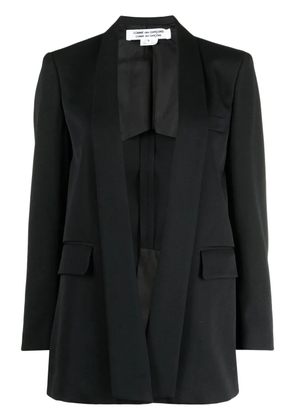 Comme Des Garçons Comme Des Garçons open-front wool blazer - Black