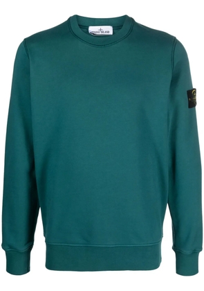 Stone Island Compass-patch cotton sweatshirt - Green