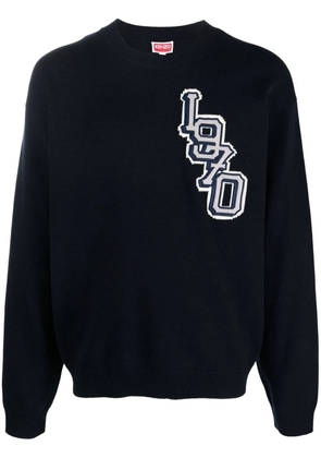 Kenzo Varsity logo knitted jumper - Blue