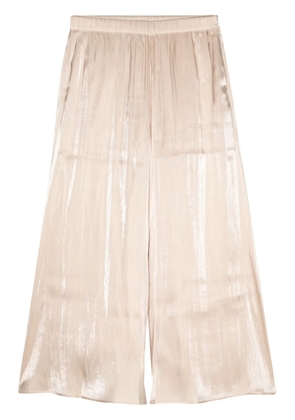b+ab laminated wide-leg cropped trousers - Neutrals