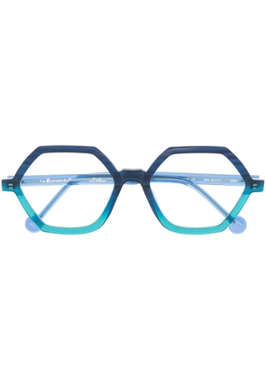L.A. EYEWORKS geometric-frame optical glasses - Blue