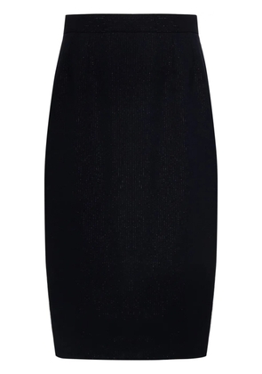 Christian Dior Pre-Owned 1990s pinstripe lurex pencil skirt - Blue