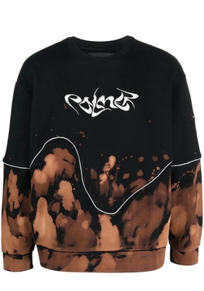 Palmer logo-embroidery cotton sweatshirt - Black