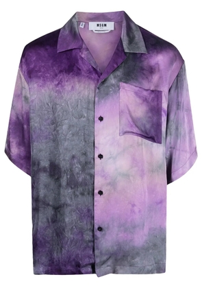 MSGM logo-print short-sleeve shirt - Purple