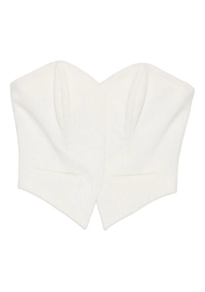 Vestiaire d'un Oiseau Libre corduroy corset - White