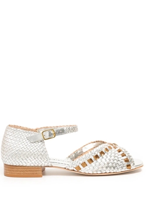 Sarah Chofakian Boubourg woven leather sandals - White