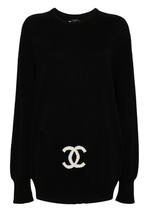 CHANEL Pre-Owned 1990-2000s logo sweater - Black