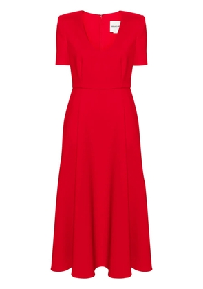 Roland Mouret A-line crepe midi dress - Red