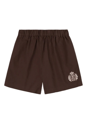 Sporty & Rich H&W Crest shorts - Brown