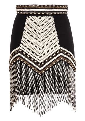Elisabetta Franchi bead-embellished miniskirt - Black
