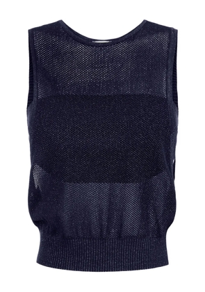 Elisabetta Franchi mesh-knit top - Blue