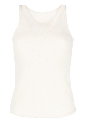 Low Classic sleeveless fleece knitted top - White