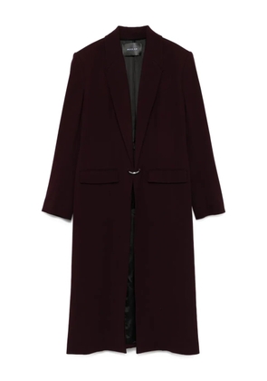 Mugler notched-lapel wool coat - Red