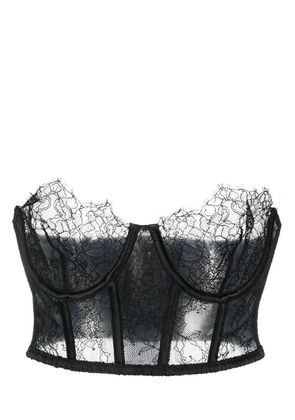 Maison Close lace-detail bustier bra - Black