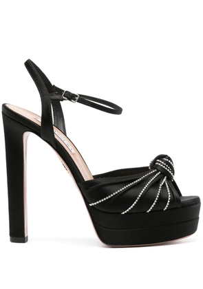 Aquazzura Atelier 140mm crystal-embellished sandals - Black