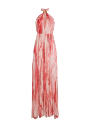 Elisabetta Franchi abstract-print maxi dress - Red