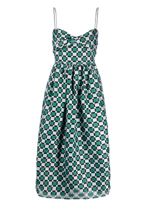 Stine Goya Arya check pattern midi dress - Blue