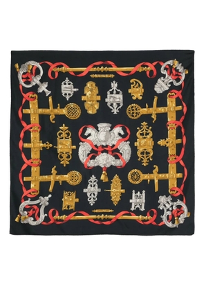 Hermès Pre-Owned 1990s x Caty Latham Ferronnerie scarf - Black
