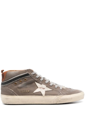 Golden Goose Mid Star distressed-effect sneakers - Brown
