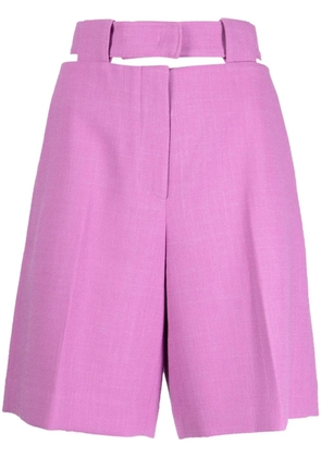 System cut-out tailored shorts - Purple