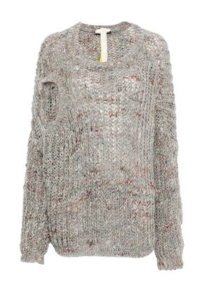 LITKOVSKA dual-neck virgin-wool-blend sweater - Grey