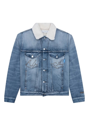 Advisory Board Crystals shearling-lined denim jacket - Blue