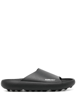 AMBUSH logo-print ridged-sole slides - Black