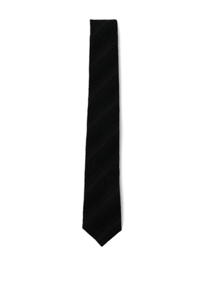 Juun.J striped tie - Black