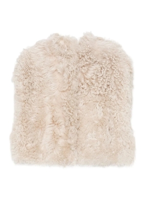 Blancha shearling gilet - White