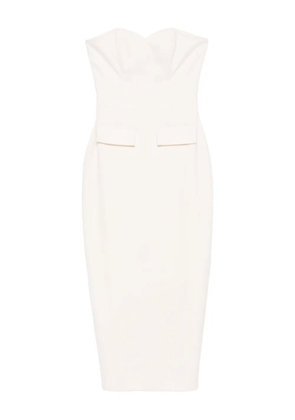 Vestiaire d'un Oiseau Libre flap-pocket strapless midi dress - White