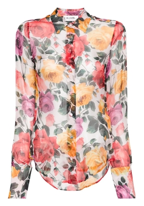 Blugirl floral-print chiffon shirt - Pink