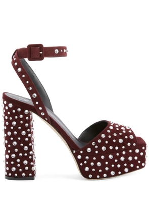 Giuseppe Zanotti 120mm New Betty Sparkle sandals - Red