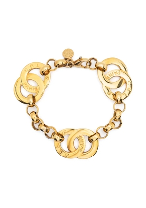 Celine Pre-Owned 1990s pre-owned circle-charm chain bracelet - Gold