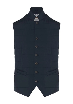 Corneliani quilted mandarin-collar waistcoat - Blue