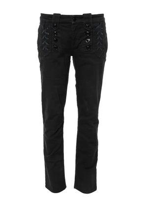Gucci Pre-Owned button-embellished lurex trousers - Black