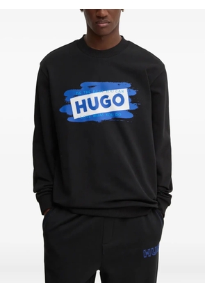 HUGO logo graphic sweatshirt - Black