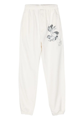 Y-3 x Adidas floral-print track pants - White
