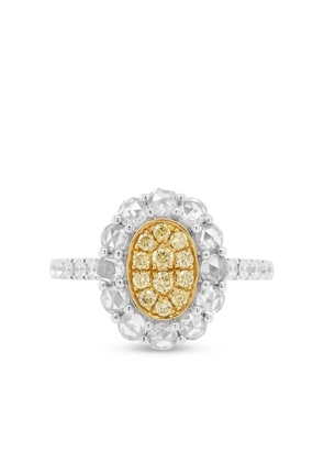 HYT Jewelry 18K yellow gold and platinum diamond ring - Silver