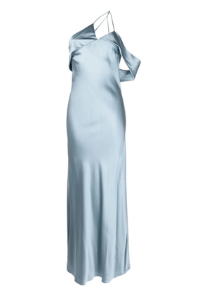 Michelle Mason bias-cut one-shoulder gown - Grey