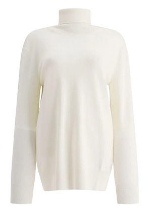 Jil Sander roll-neck wool jumper - White