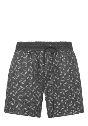 Billionaire monogram-print swim shorts - Black
