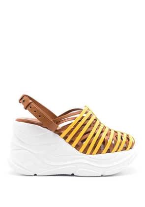 Sarah Chofakian Drian 95mm strappy wedge sandals - Brown