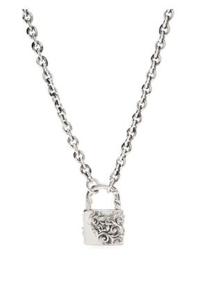 Emanuele Bicocchi Large Arabesque padlock necklace - Silver