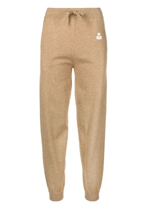 MARANT ÉTOILE Kira tapered track trousers - Brown