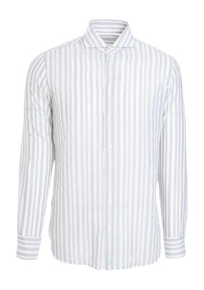 Lardini striped button-up shirt - White