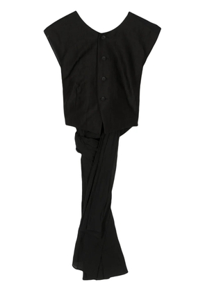 Yohji Yamamoto knot-detailing vest - Black