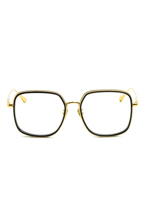 Linda Farrow square-frame glasses - Gold
