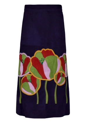 PAULA Corvus midi skirt - Blue