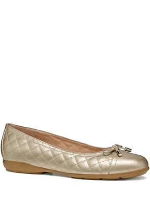 Geox quilted bow ballet flats - Gold